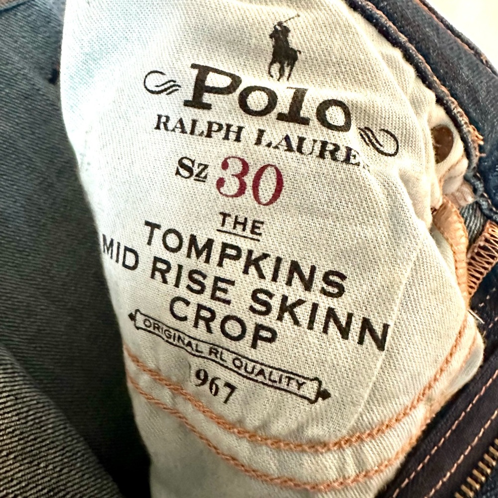Polo Ralph Lauren Tompkins Mid Rise Skinny Crop Jeans - Picture 5 of 6